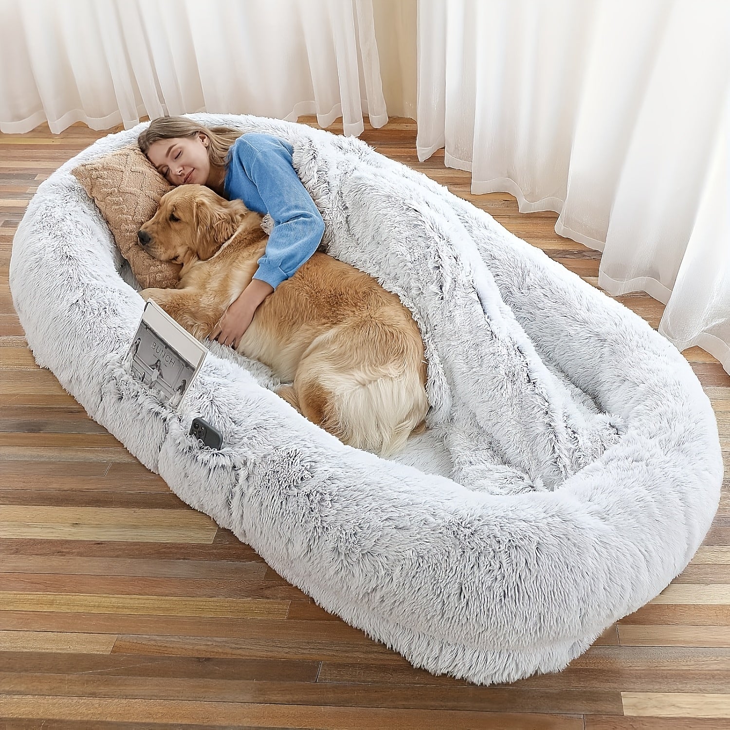 Cama de Piel Sintética para Mascotas y Humanos - Lavable y Ortopédica
