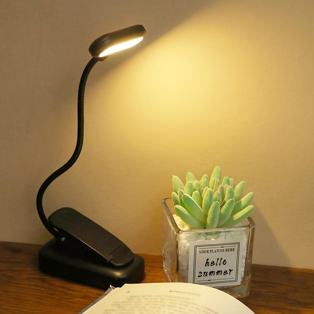 Lámpara de Escritorio LED con Brazo Ajustable y Clip
