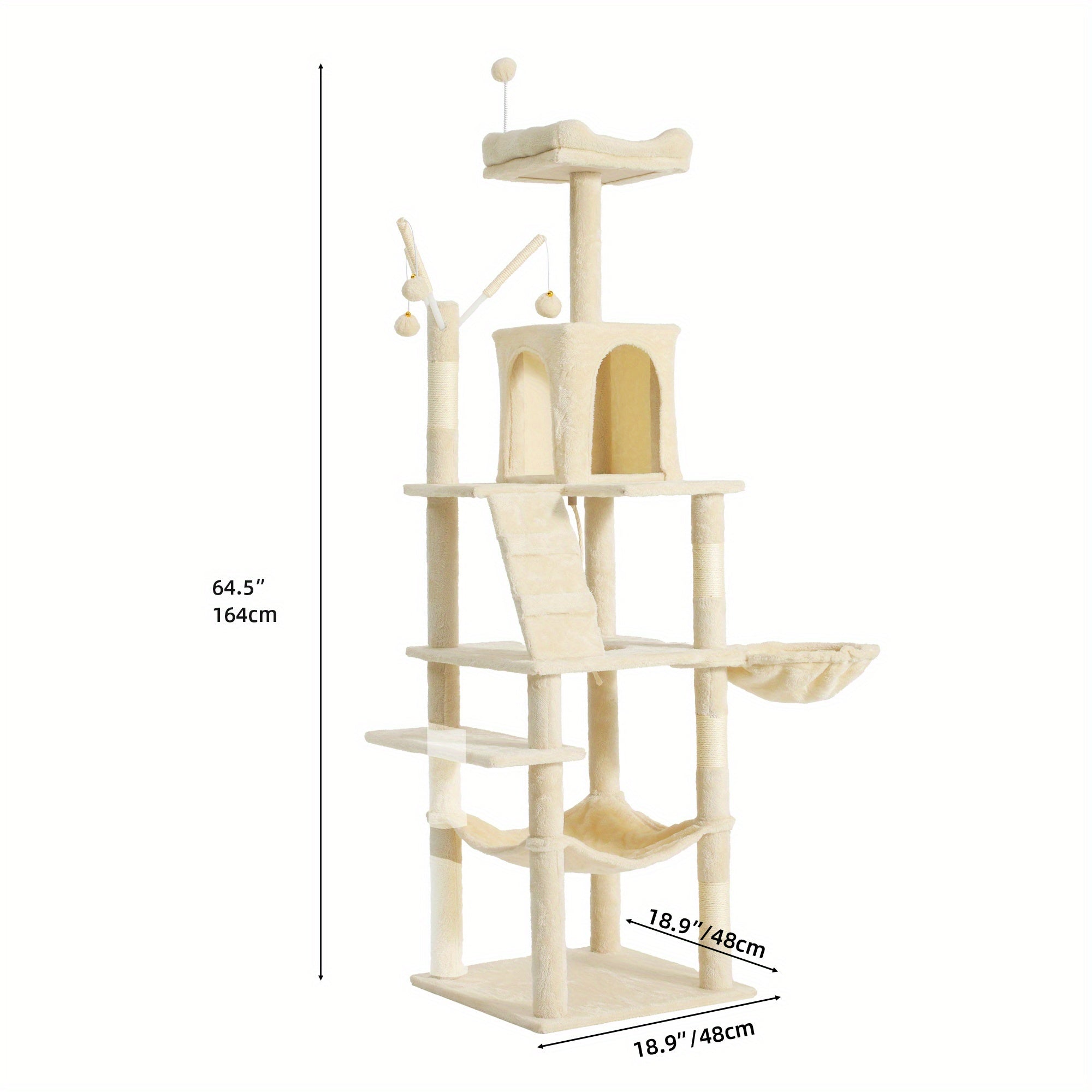 Árbol para Gatos de Interior con Condos y Cama