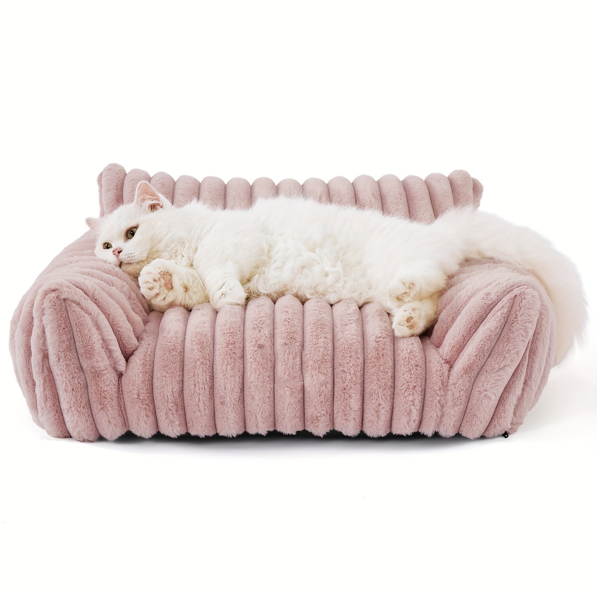 Cama Sofá para Mascotas con Funda Lavable, Tela de Felpa