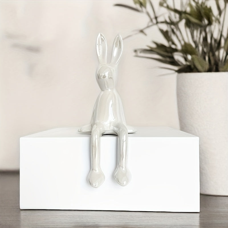 Estatua de Conejo de Resina - Decoración Moderna para Hogar y Oficina