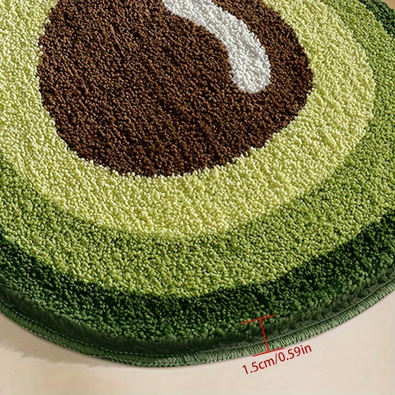 Alfombra de Baño Ovalada Antideslizante de Microfibra