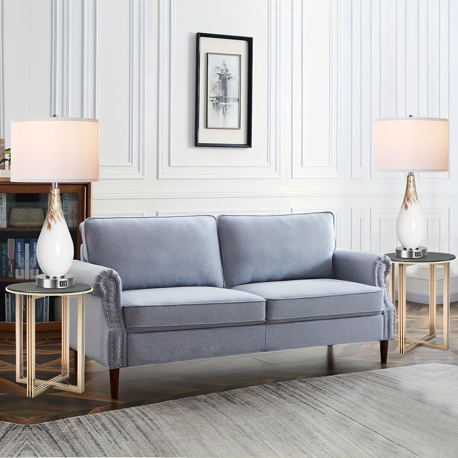 Lámparas de Mesa Modernas con Control Táctil y Puertos USB