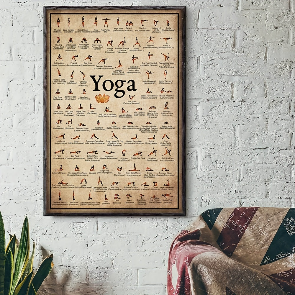 Póster de Yoga en Lienzo para Decoración de Pared