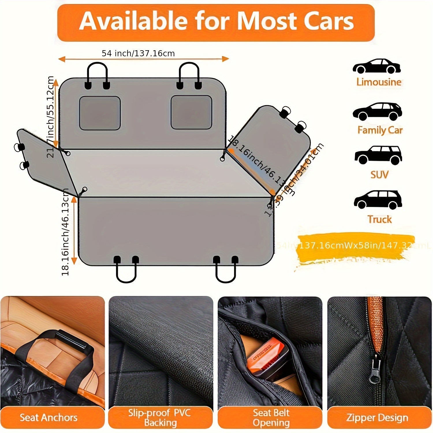 Funda Protectora Impermeable para Asiento de Coche de Perro