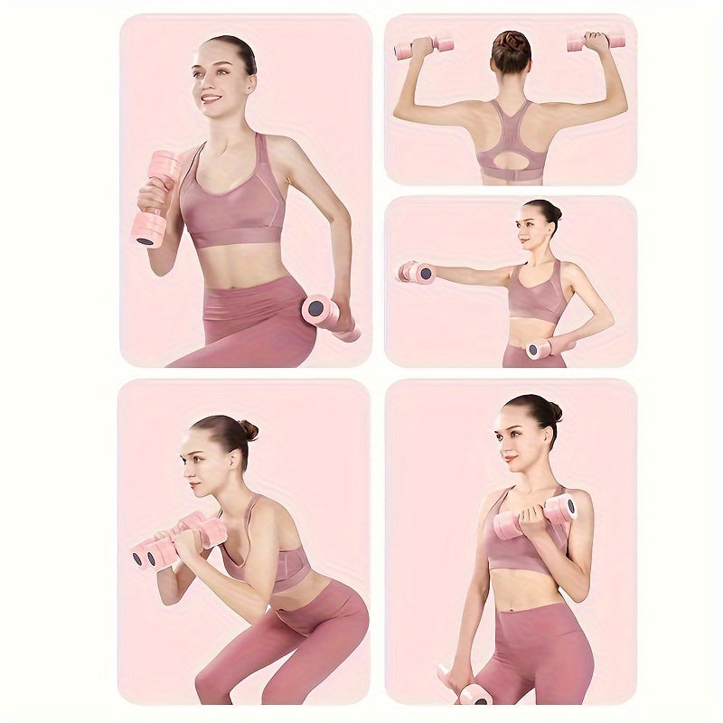 Set de Mancuernas Ajustables Rosa 5kg para Entrenamiento en Casa