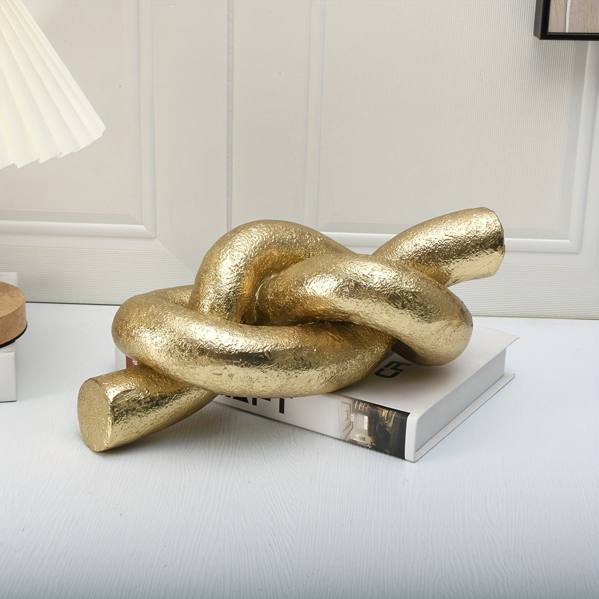 Escultura Nudo de Resina - Decoración Abstracta para Interior