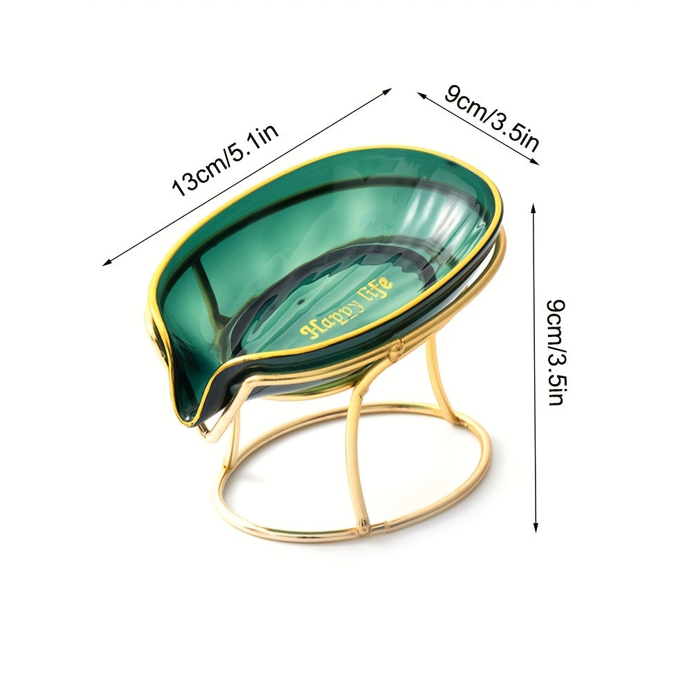 Elegante Porta Jabón Ovalado de Hierro Forjado con Drenaje