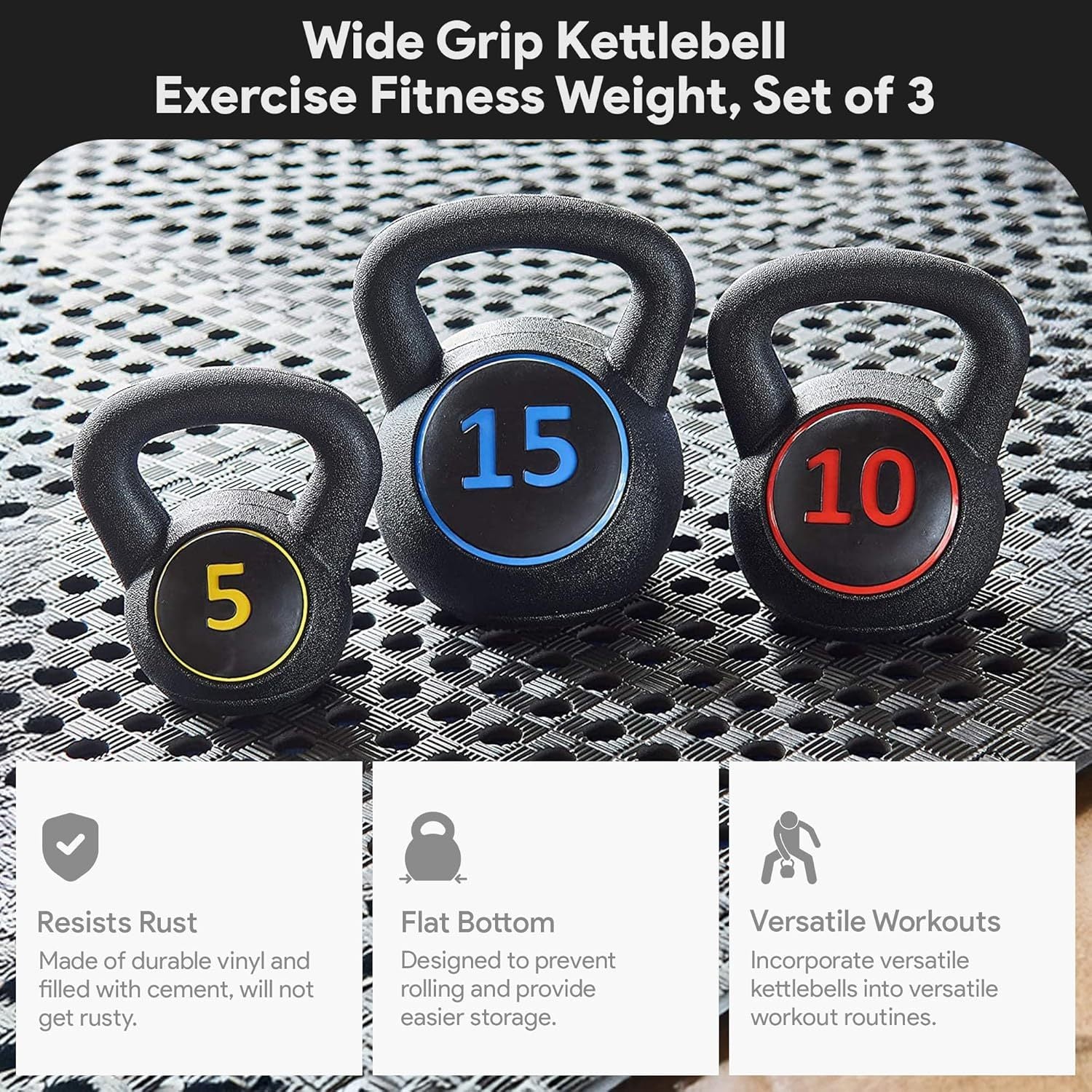Set de Kettlebells BalanceFrom para Ejercicio y Fitness