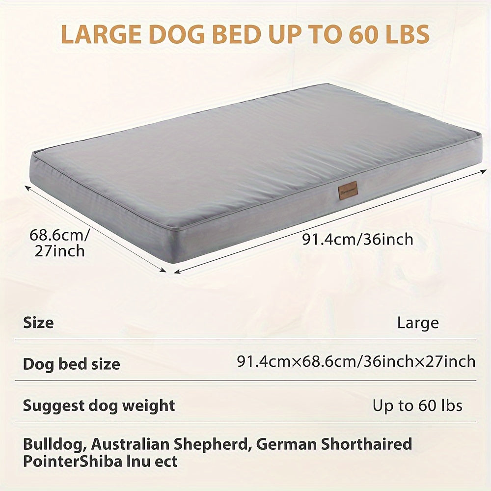 Cama Ortopédica Deluxe para Perros - Gran Tamaño, Impermeable y Lavable