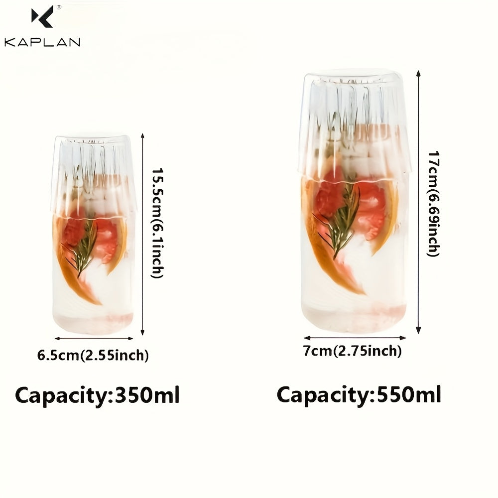 Jarra de Cristal con Vaso, 600ml para Mesita de Noche