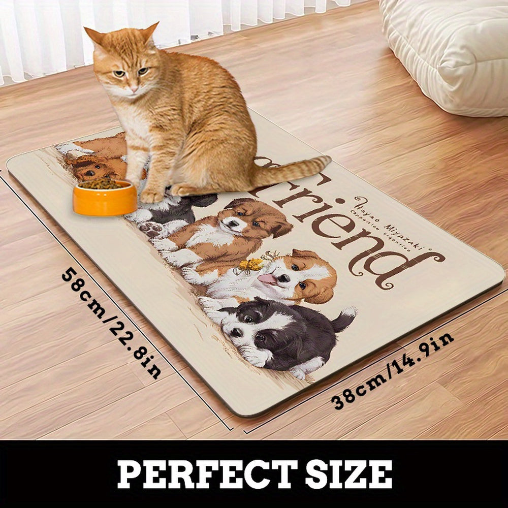Alfombrillas Antideslizantes para Comederos de Mascotas
