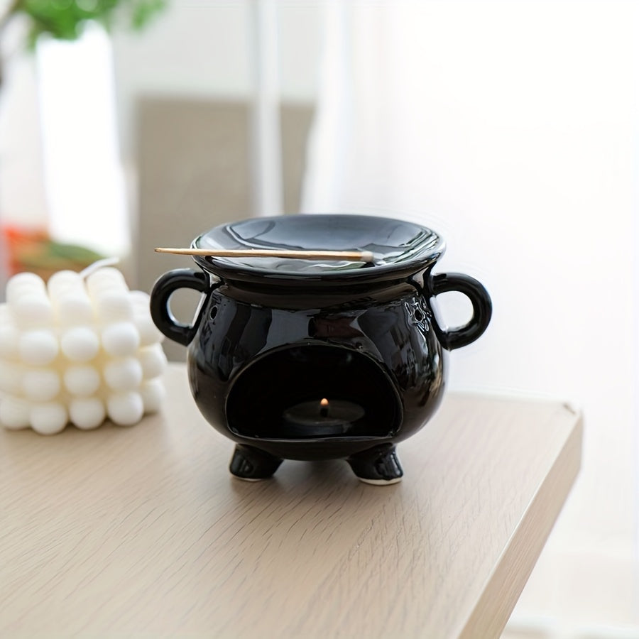 Portavelas de Cerámica para Halloween, Difusor de Aroma