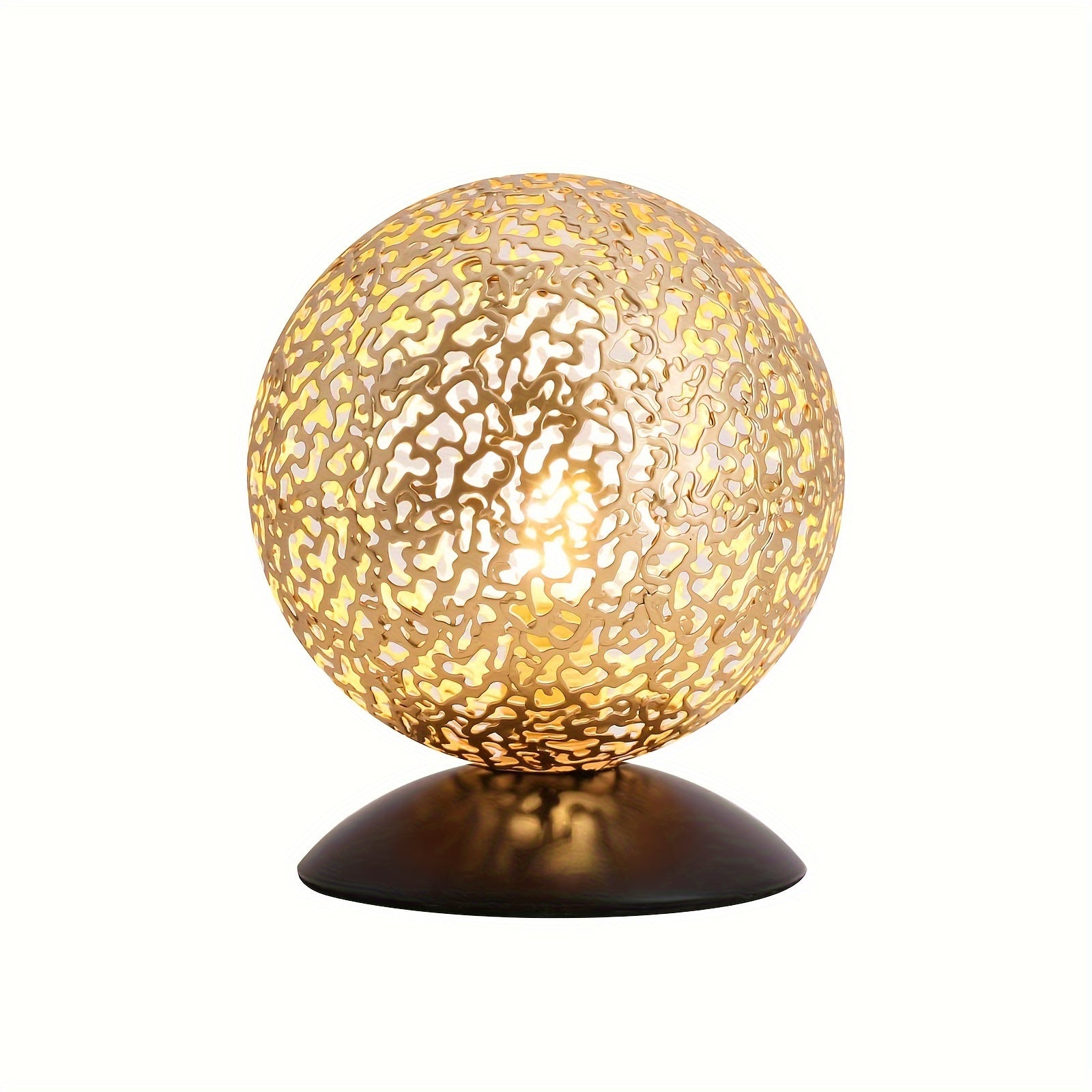 Lámpara de Mesa Moderna con Pantalla de Latón Dorado