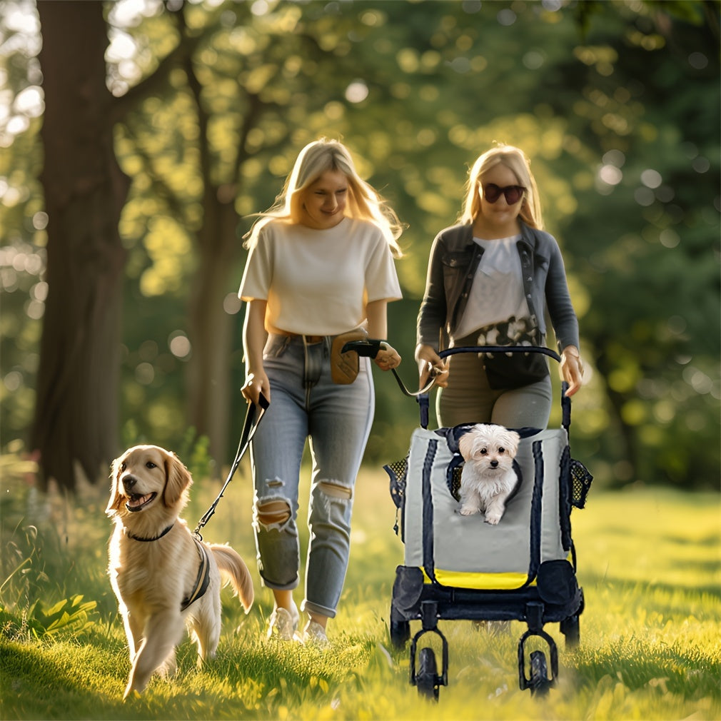 Cochecito de Viaje para Mascotas con Asiento de Coche Desmontable
