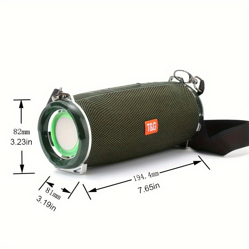 Altavoz Inalámbrico Portátil con Luces LED y Reproductor de Música