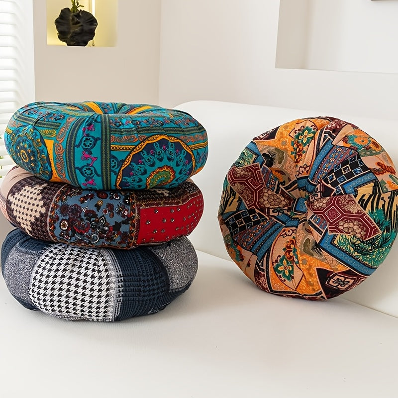 Cojín Redondo Boho-Chic 40cm - Meditación y Decoración