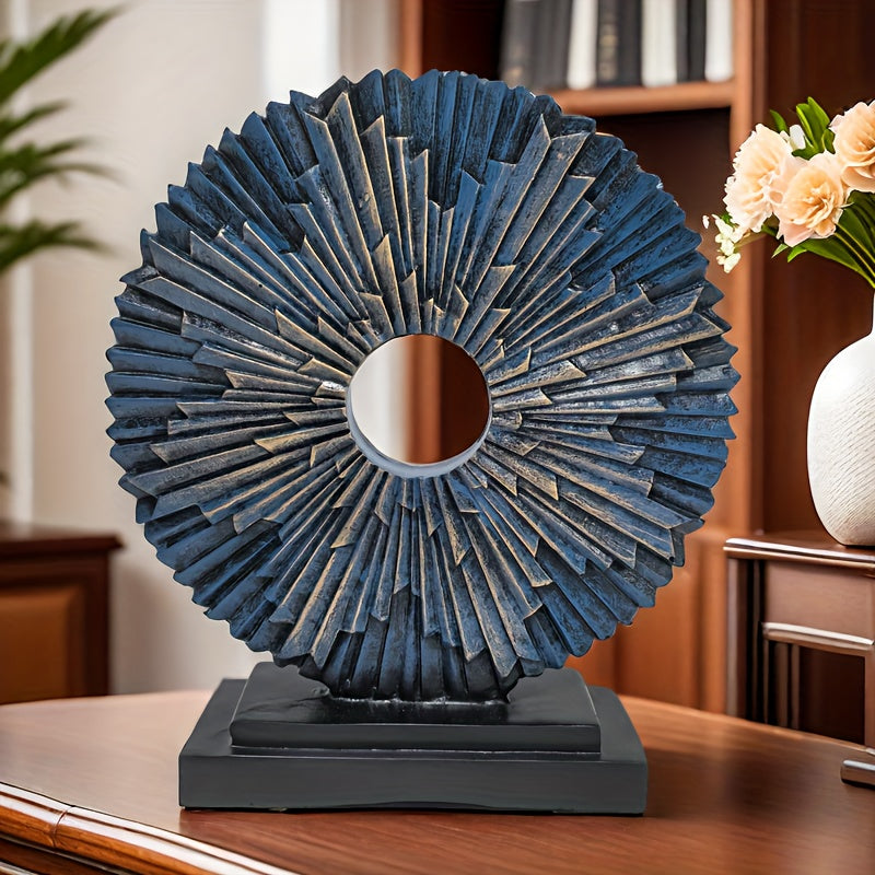 Escultura Solar de Resina Espacial para Decoración Interior