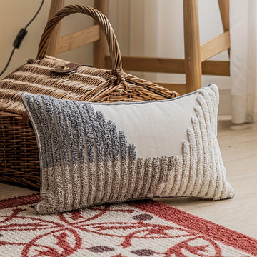 Funda Cojín Decorativa Boho Algodón con Ribete