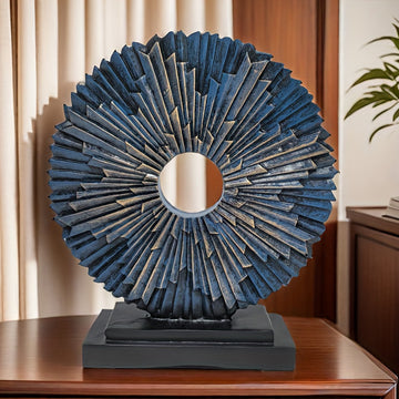 Escultura Solar de Resina Espacial para Decoración Interior