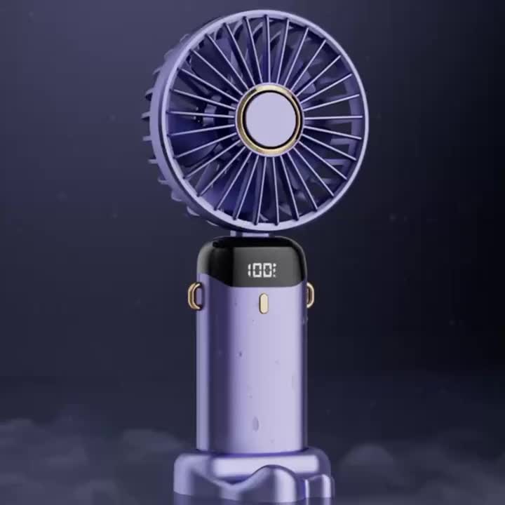 Ventilador Portátil con LED y Batería Recargable