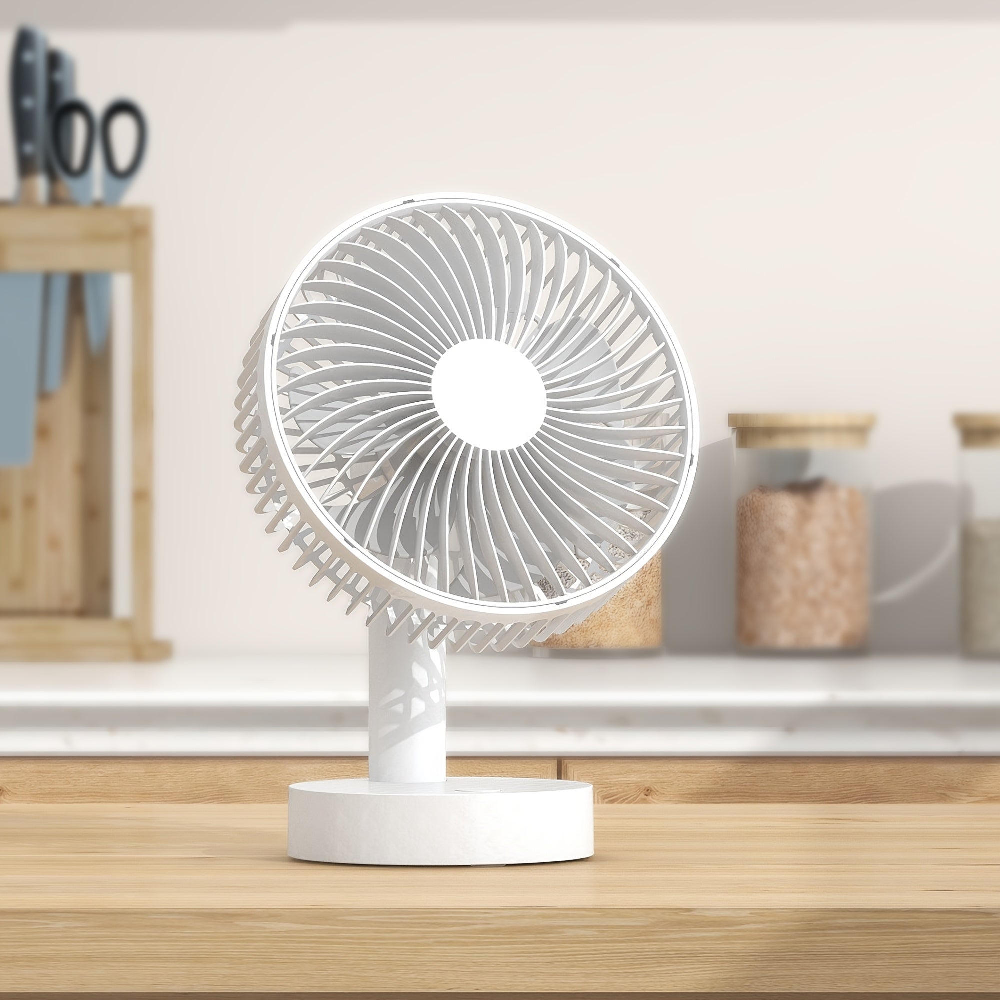 Ventilador Mini USB Recargable con Soporte - Ideal para Hogar y Oficina