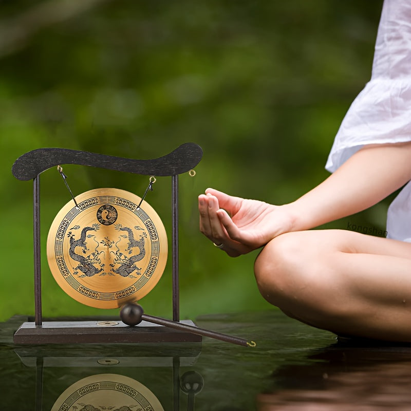 Gong de Escritorio de Latón Zen Art para Meditación y Relax