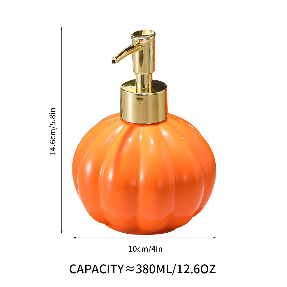 Dispensador de Jabón Cerámico en Forma de Calabaza, 375 ml