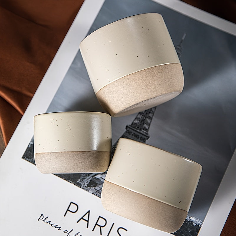 Taza de Espresso Japonesa Rústica de Cerámica