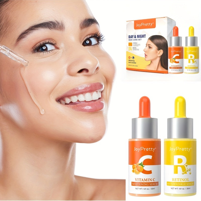 Set de Cuidado Facial: Serum de Vitamina C y Esencia de Retinol