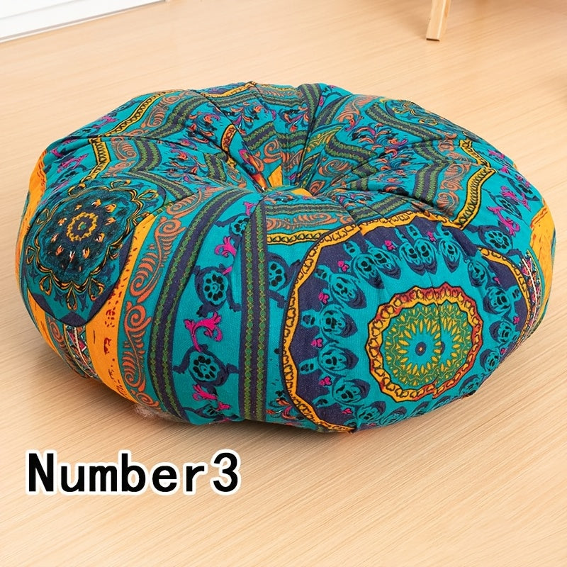 Cojín Redondo Boho-Chic 40cm - Meditación y Decoración