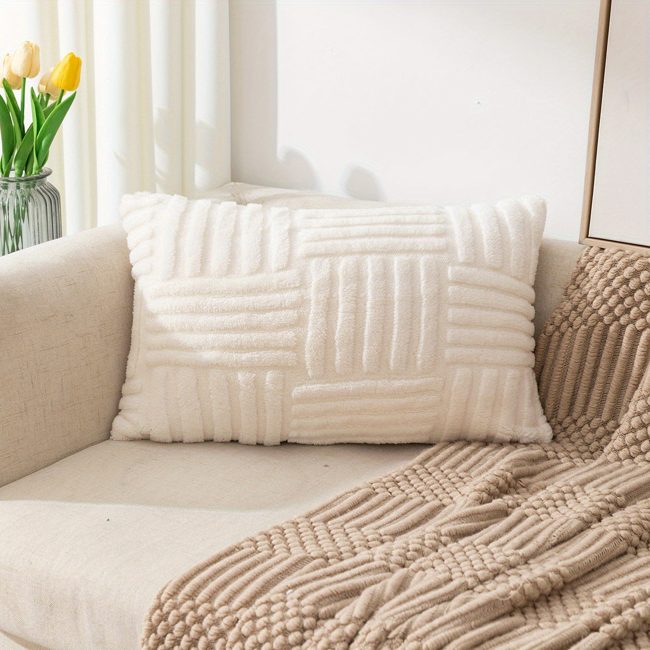 Funda de Cojín Bohemia de Terciopelo con Cierre de Cremallera