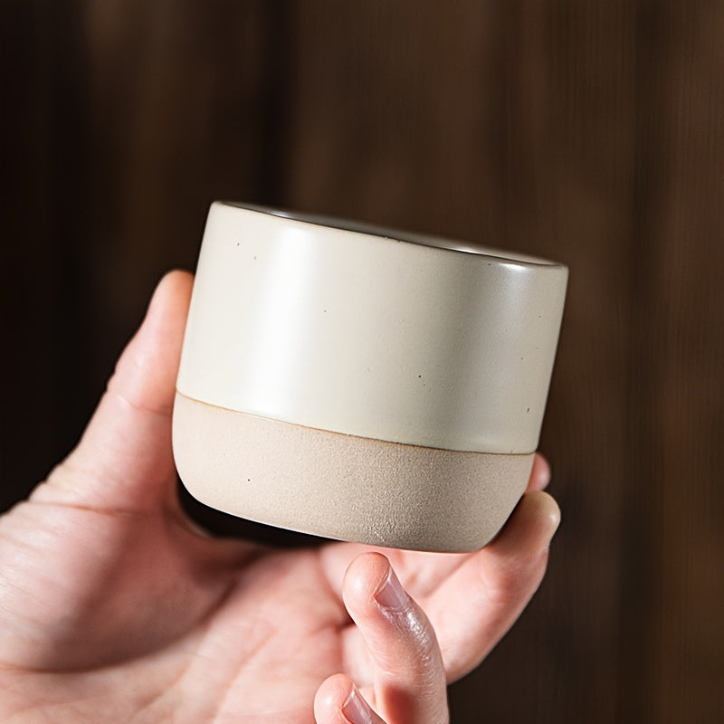 Taza de Espresso Japonesa Rústica de Cerámica