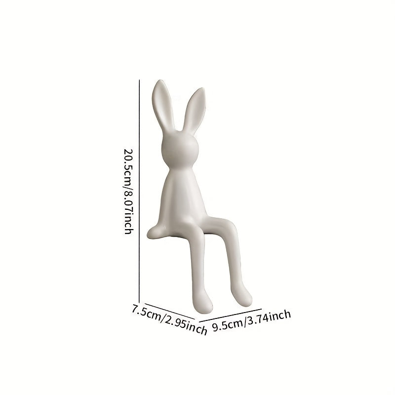 Estatua de Conejo de Resina - Decoración Moderna para Hogar y Oficina