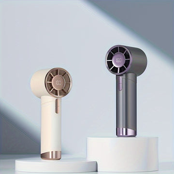 Ventilador de Mano Portátil Recargable con Pantalla Digital