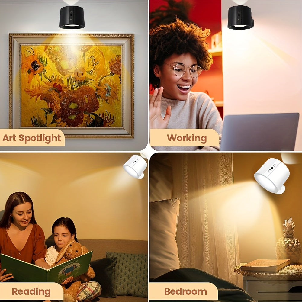 Luz de pared inteligente, control táctil y remoto, recargable