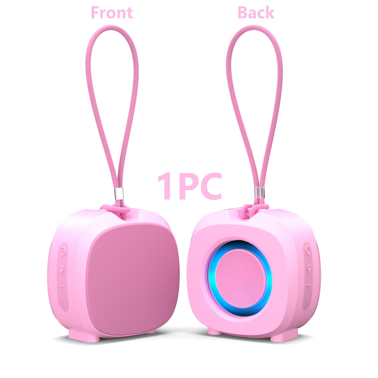 Altavoz Inalámbrico Portátil con Luz RGB, Recargable por USB-C