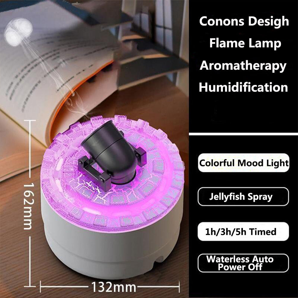Humidificador y Difusor de Aromas USB con Luz Volcánica