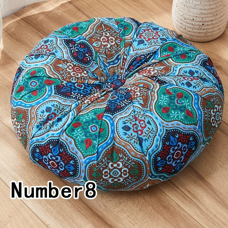 Cojín Redondo Boho-Chic 40cm - Meditación y Decoración