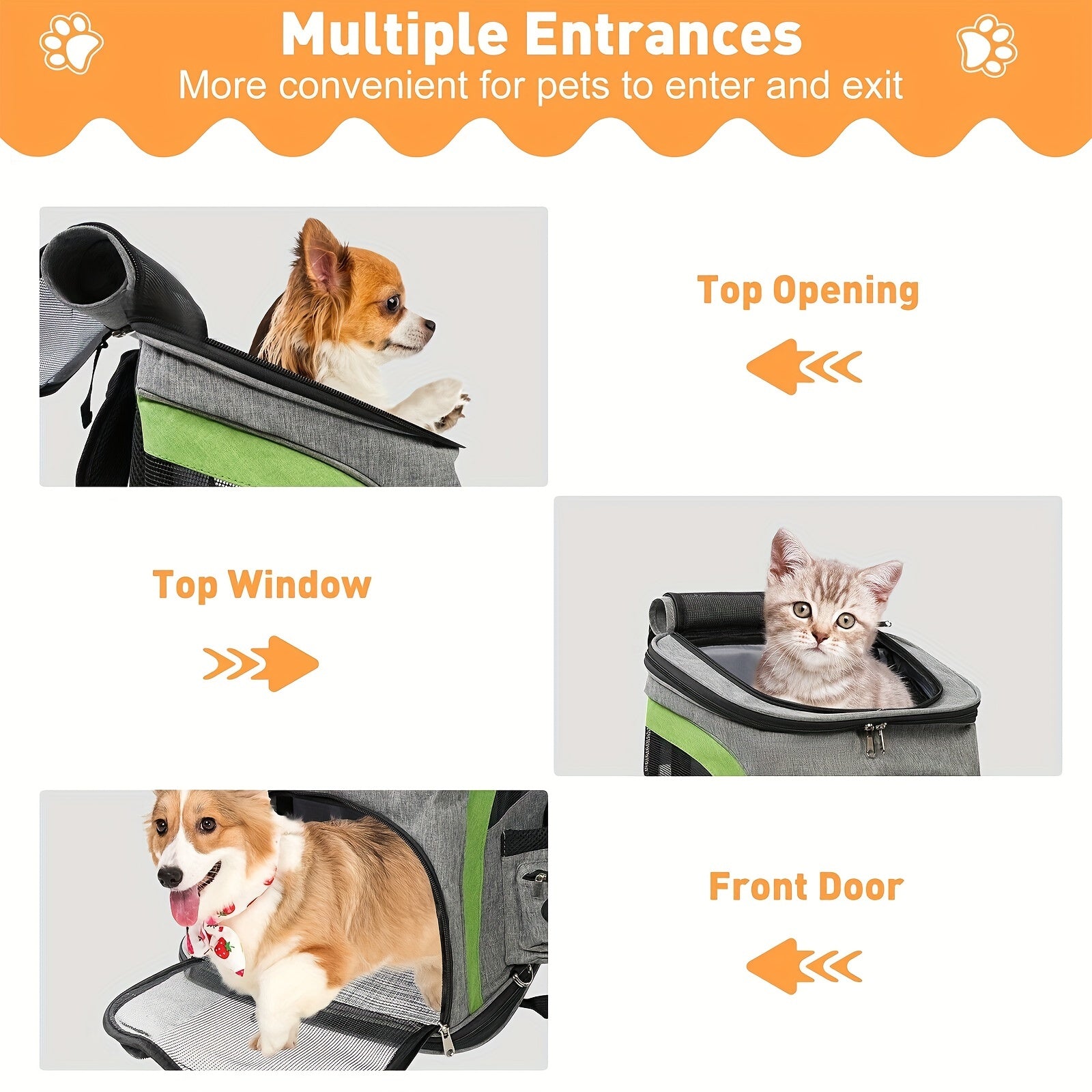 Mochila Transportín para Mascotas Pequeñas y Medianas