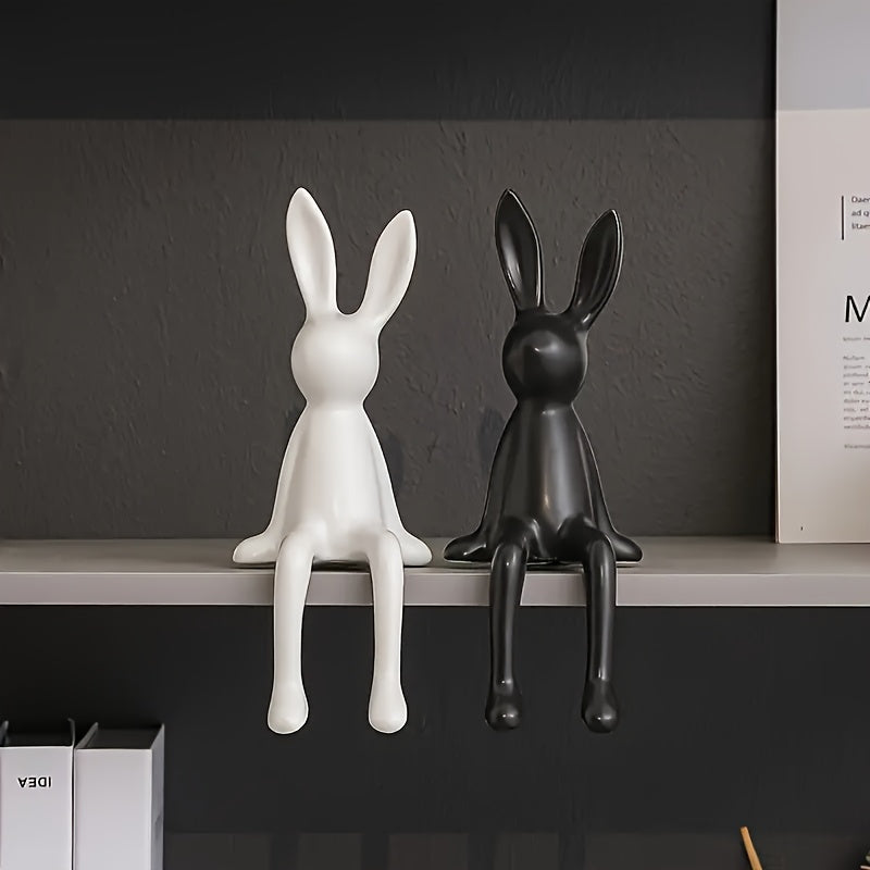 Estatua de Conejo de Resina - Decoración Moderna para Hogar y Oficina