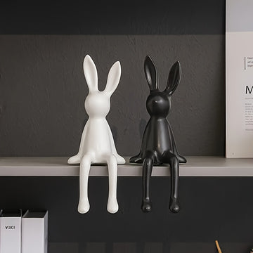 Estatua de Conejo de Resina - Decoración Moderna para Hogar y Oficina