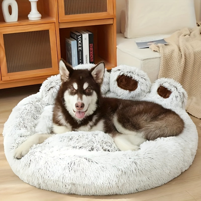 Cama Acolchada para Mascotas de Pelo Largo - Variedad de Tamaños