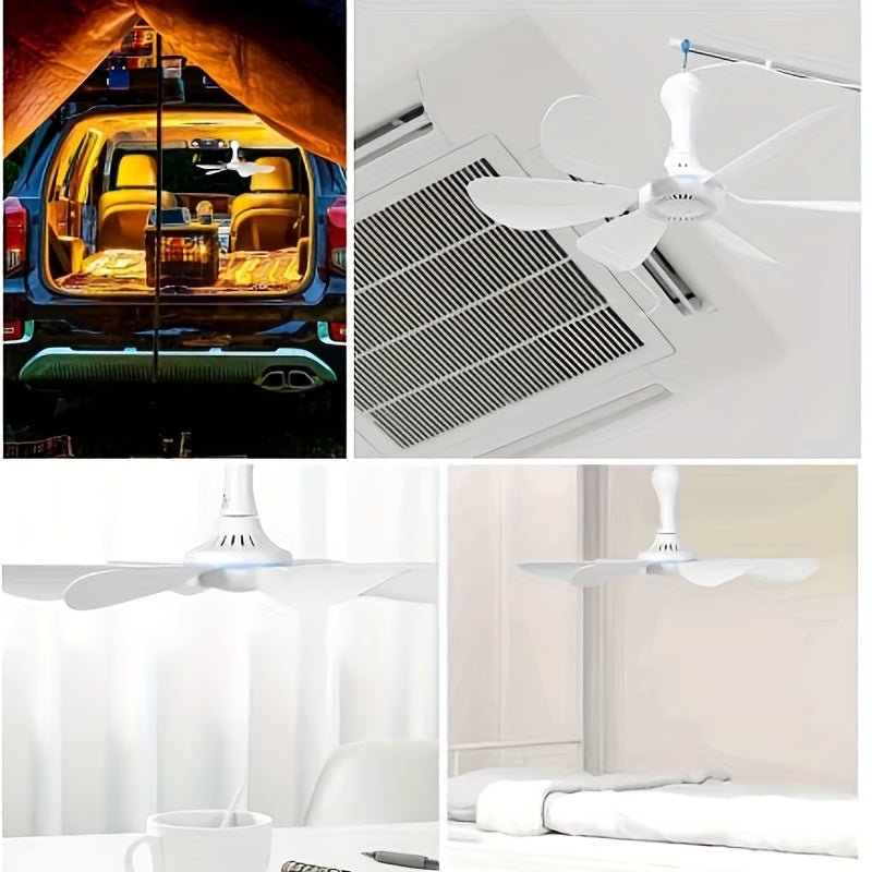 Ventilador de Techo USB Silencioso y Portátil de 6 Aspas