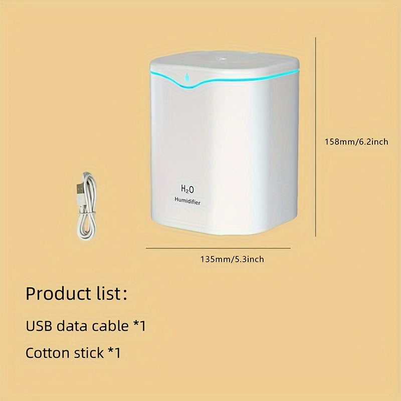 Humidificador USB 2000ml con Luz Nocturna y Tecnología Avanzada