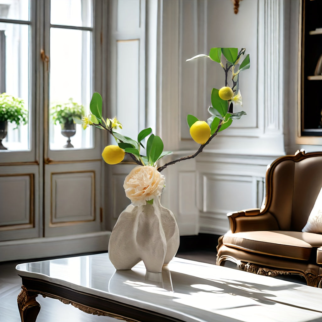 Jarrón Cerámico Bohemio para Flores Secas e Hidropónicas