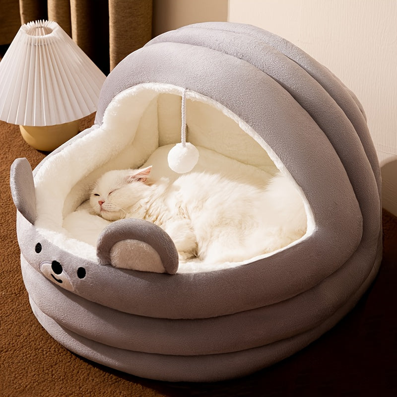 Cama para gatos de interior con cojín lavable y antideslizante
