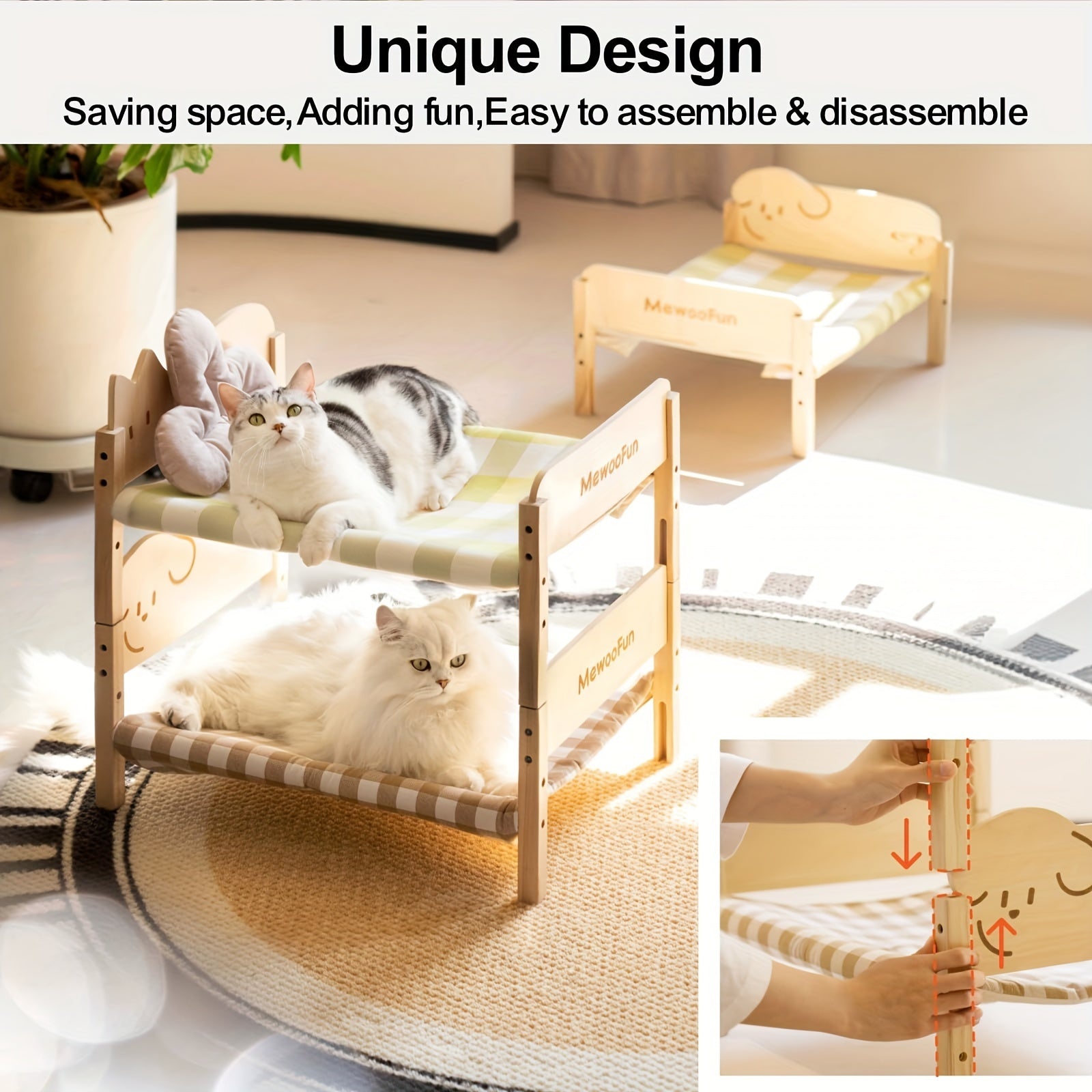 Hamaca Elevada de Tres Niveles para Mascotas