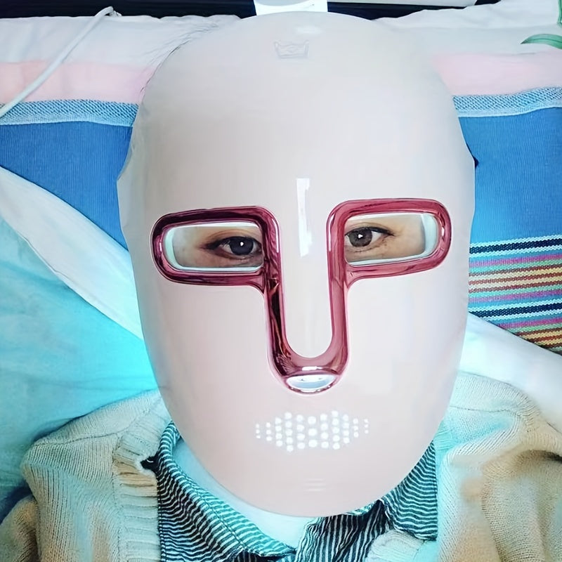 Máscara Facial LED de 7 Colores para Tratamientos de Belleza