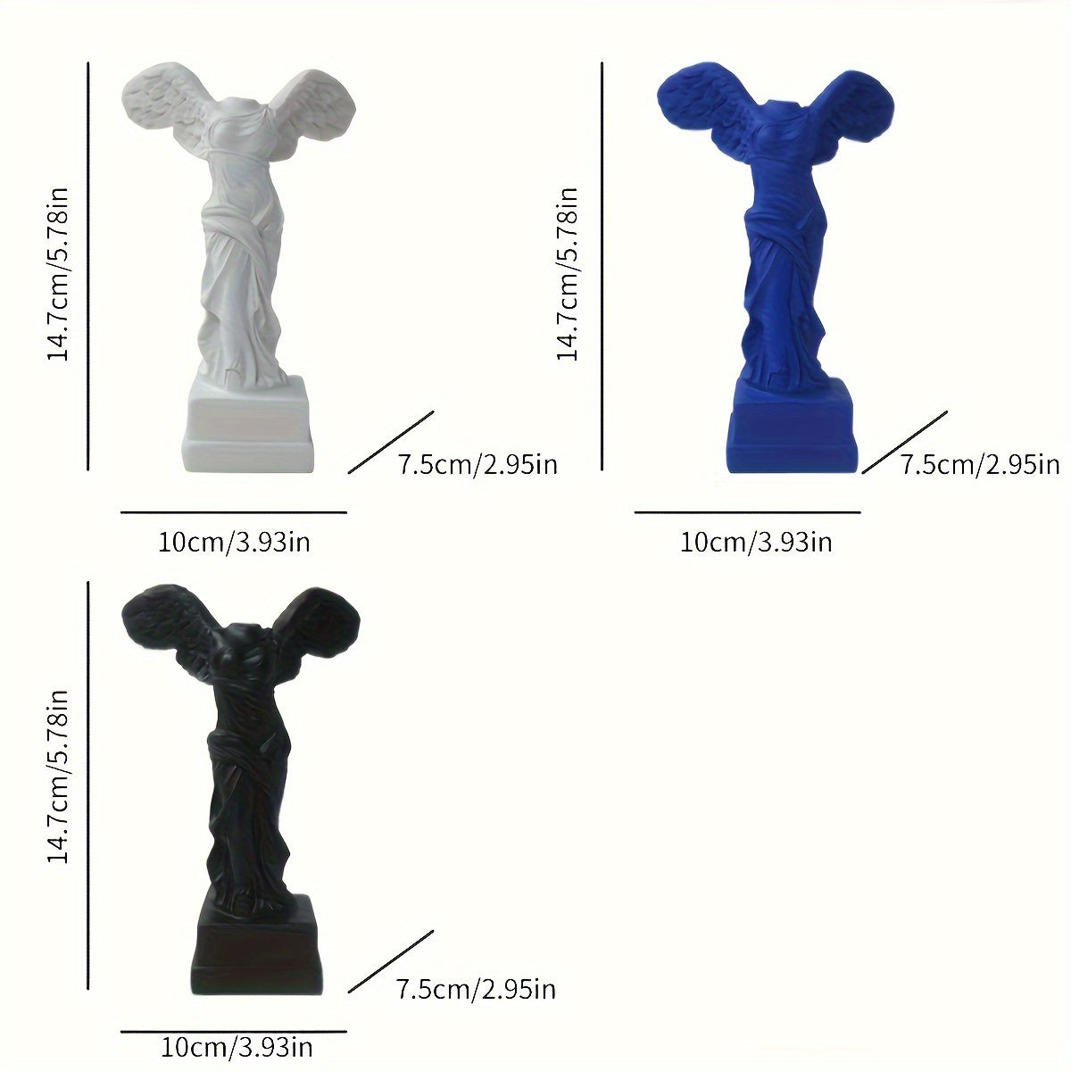 Escultura de Ángel Sin Cabeza de Resina para Decoración del Hogar